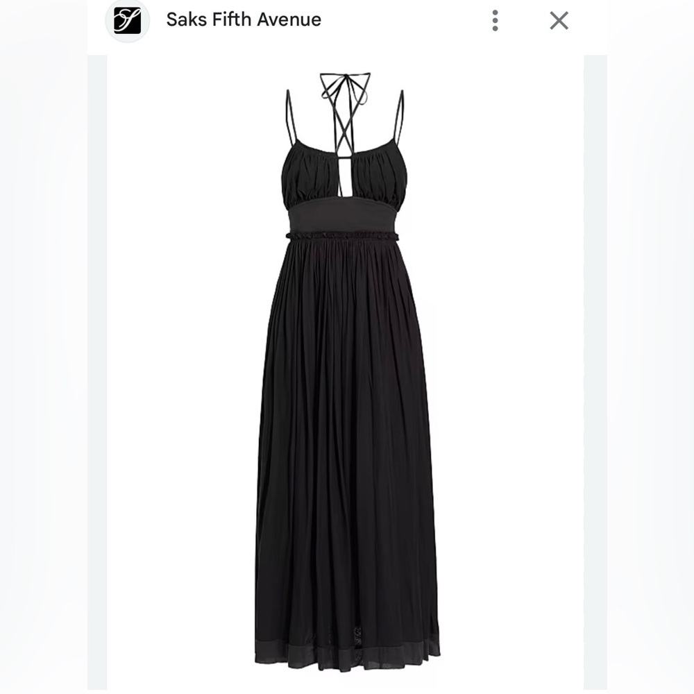 Ulla Johnson Freya Cutout Cotton Jersey Black Midi Dress - Picture 10 of 14